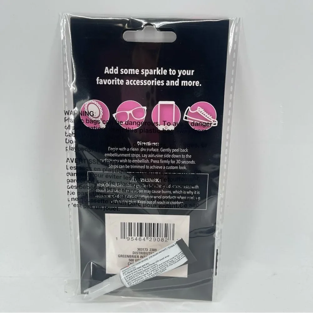 Silver Rhinestone A–Z Letter Gems with Glue | DIY Custom Fashion Decor | 1 Pack
